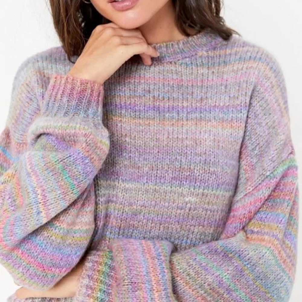 Urban Outfitters Purple Striped Sweater Size Medium